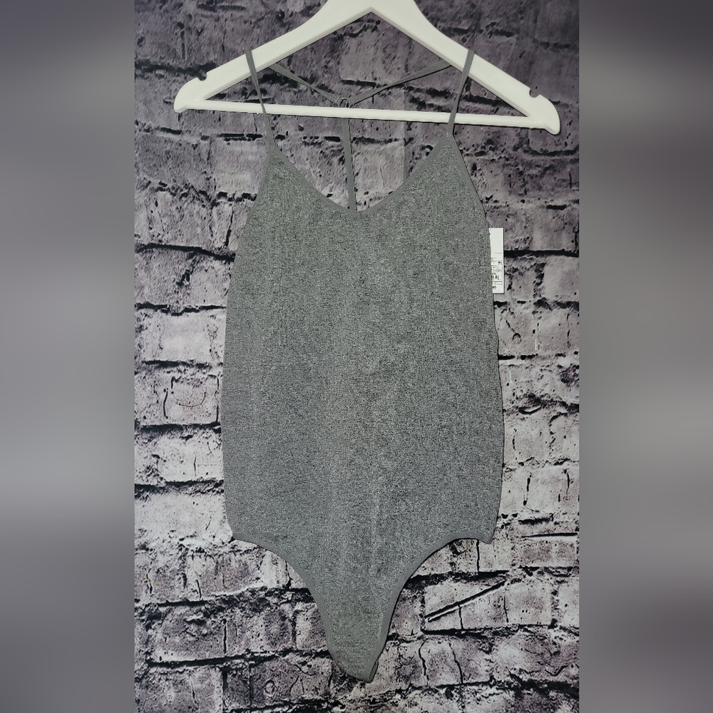 Gilligan & O'Malley 1 piece bodysuit Heather Grey various sizes